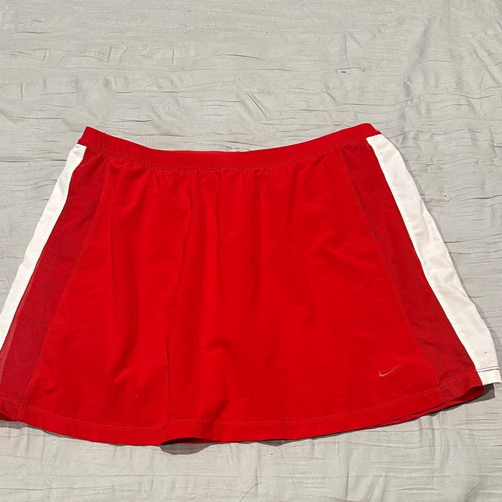 Nike Red and White Women’s Athletic Skort